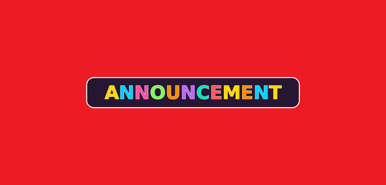 Announcement